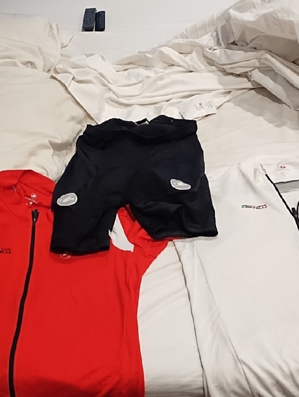 Red Cycling Jersey with Black Accents by Castelli